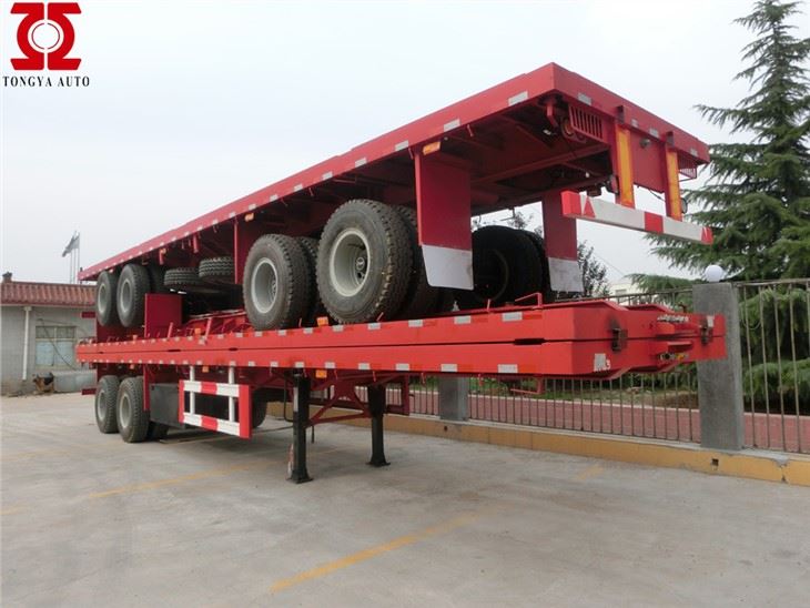 2-akslet Flat Bed Semi Trailer