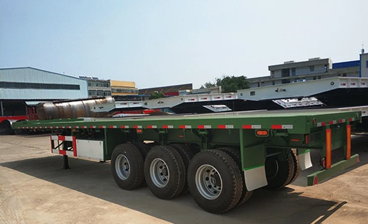 China Hot Sale 3-akslet containerfladvogn med holdbar kvalitet