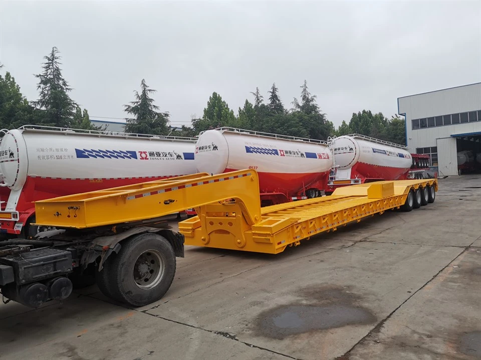 Hydraulisk svanehals lavbed semi trailer