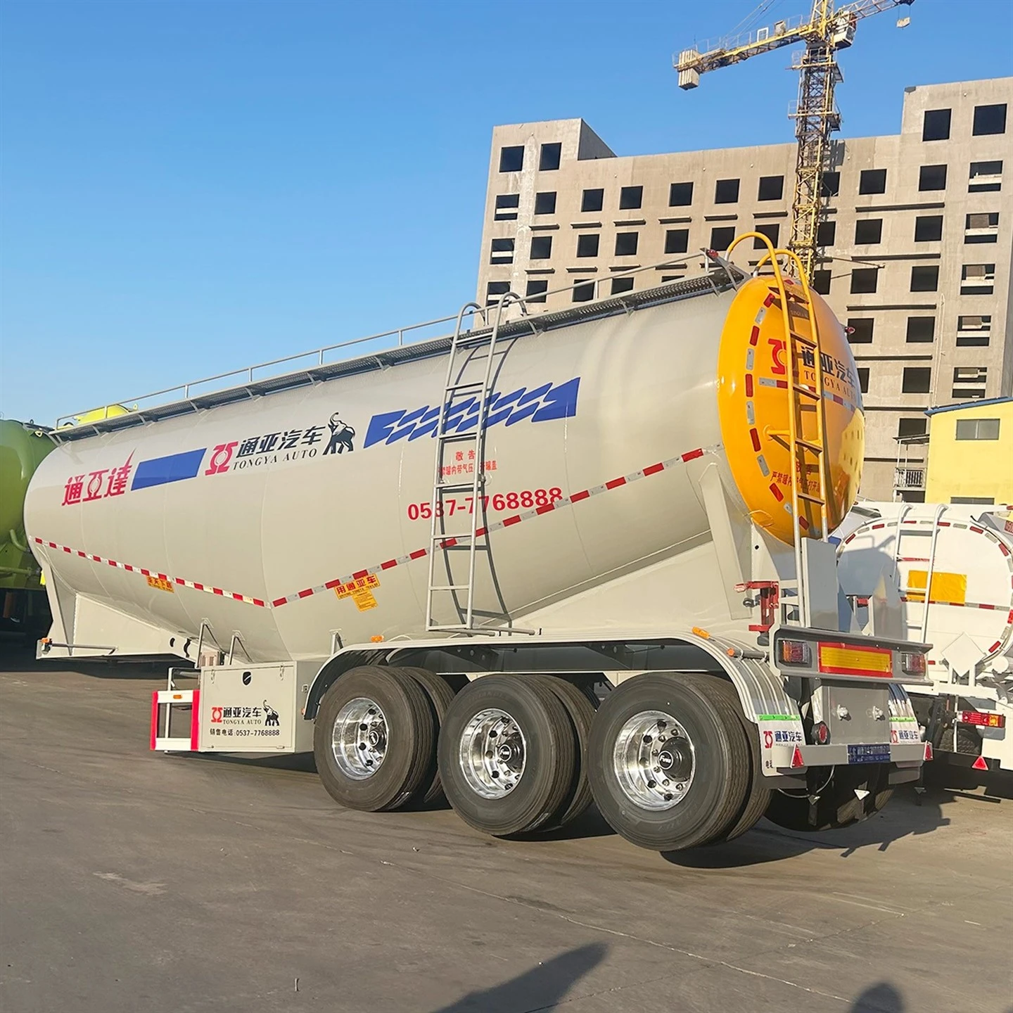 3-akslet Bulk Cement Tankvogn Semi Trailer