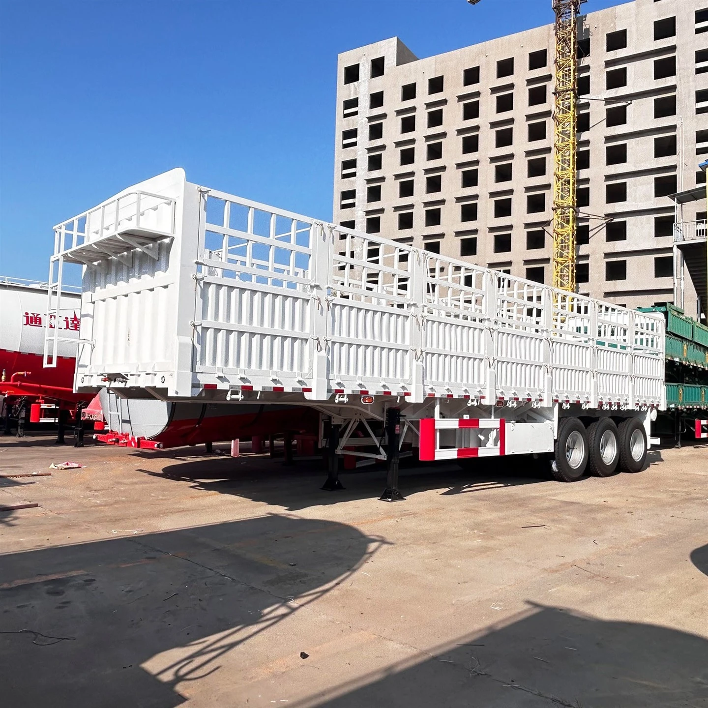3 Axles Fence Semi Trailer Bulk Cargo Transportation