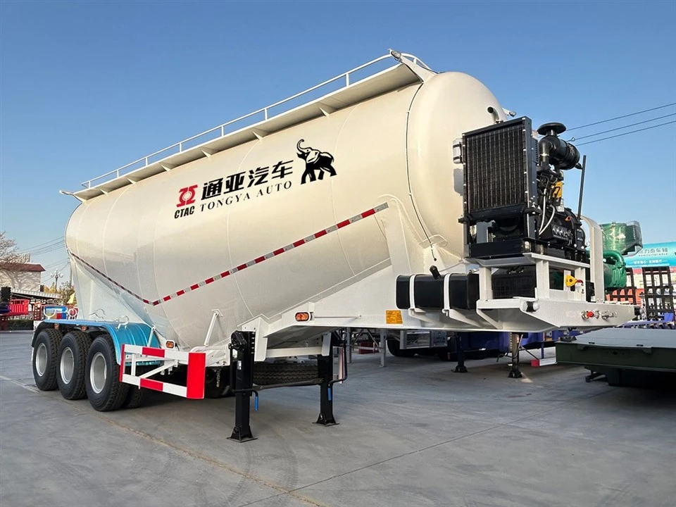 3 akslet 40T Bulk Cement Tank Semi Trailer
