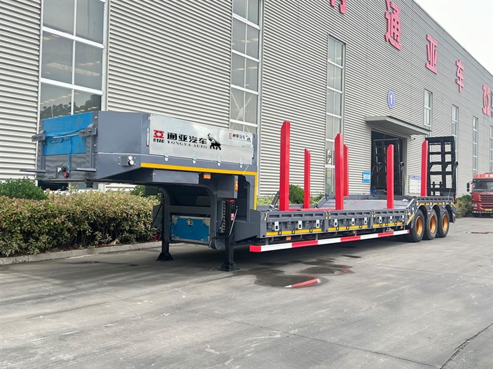 OTTC-certificering Low Bed Semi Trailer med mekanisk stige