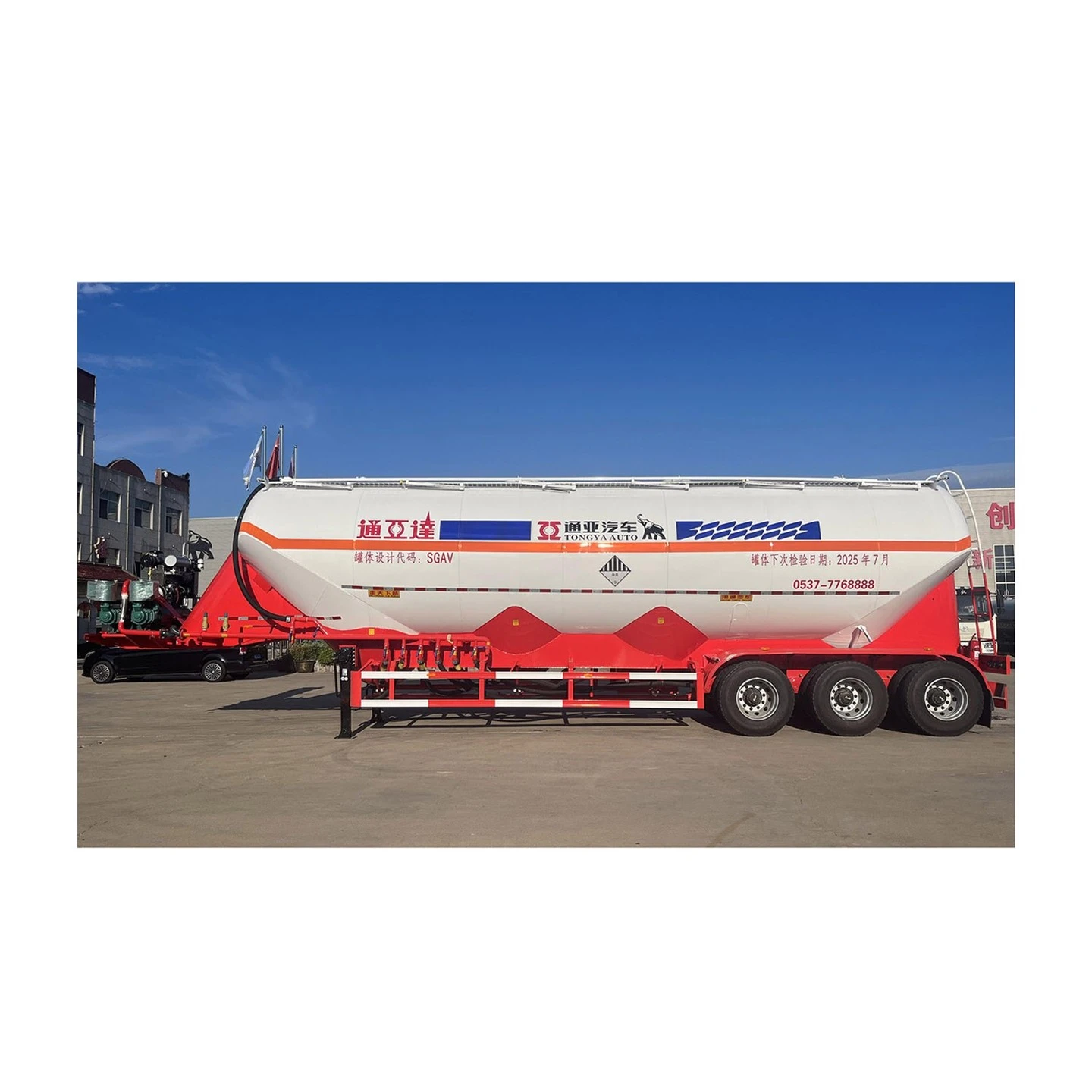Pulvertanks semi trailer