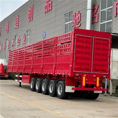 5 Axle 60T Bulk Cargo Transport Hegn Semi Trailer Side Wall Semi Trailer