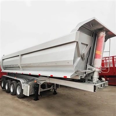 China Factory TONGYA Brand U Shape Hyva Cylinder Dump Trailer til salg