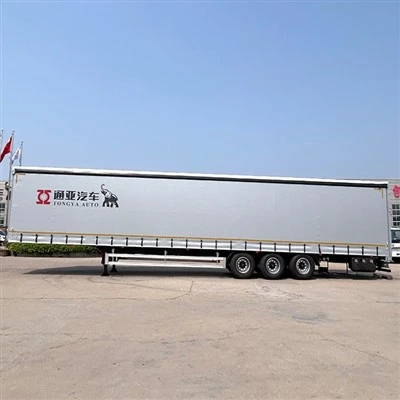 TONGYA 3 akslet 40 tons varevogn Truck Curtain Side Open Semi Trailer